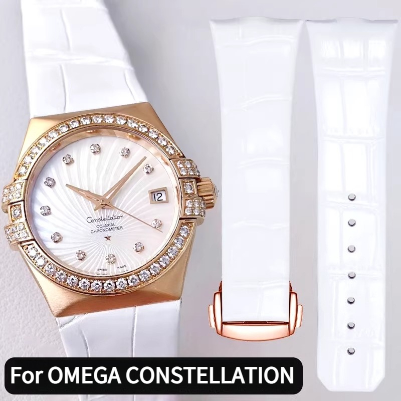 Omega Watch Constellation - Cinturino curvo in pelle da donna