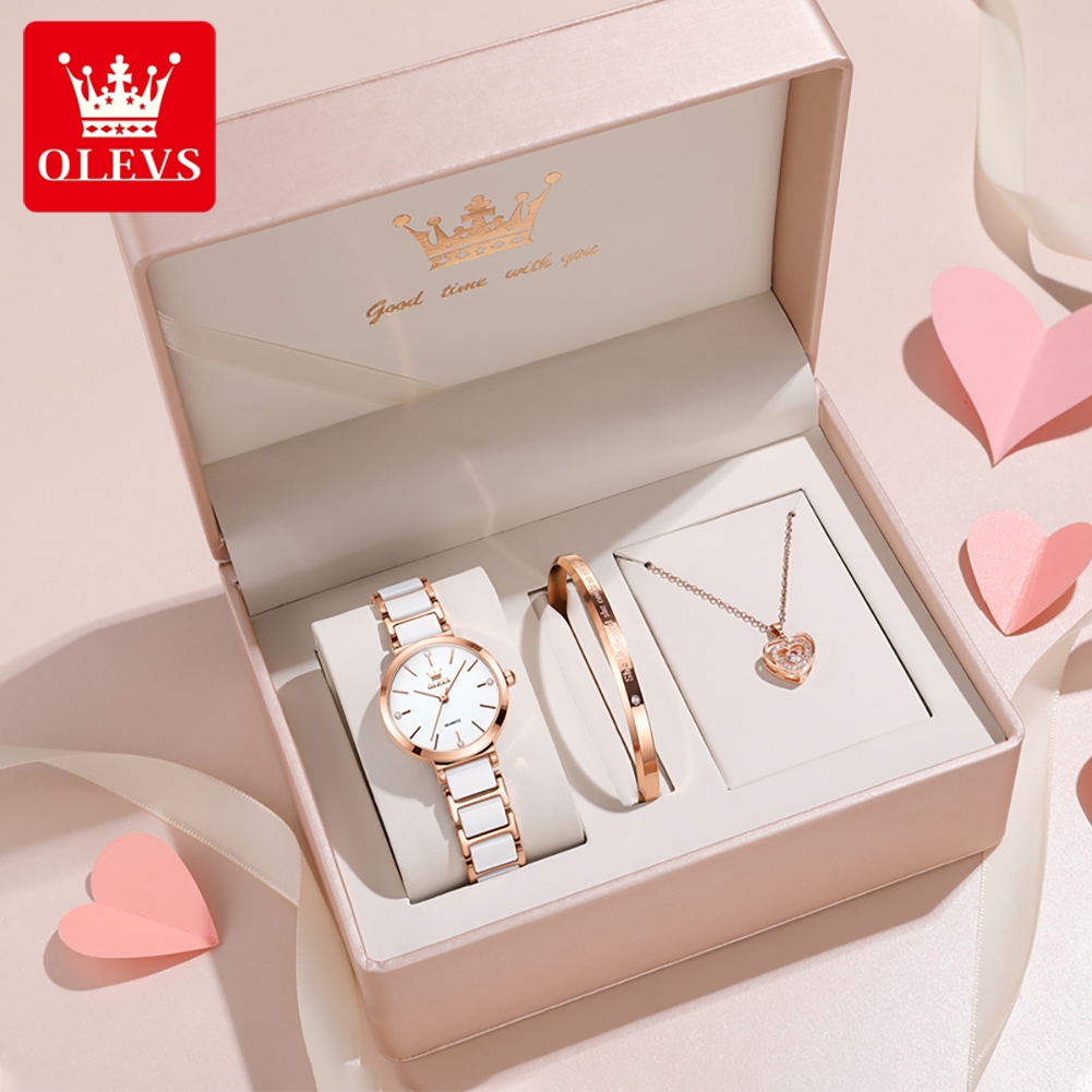 Luxury Watch And Bracelet - OLEVS Orologio da donna 5877 Orologio