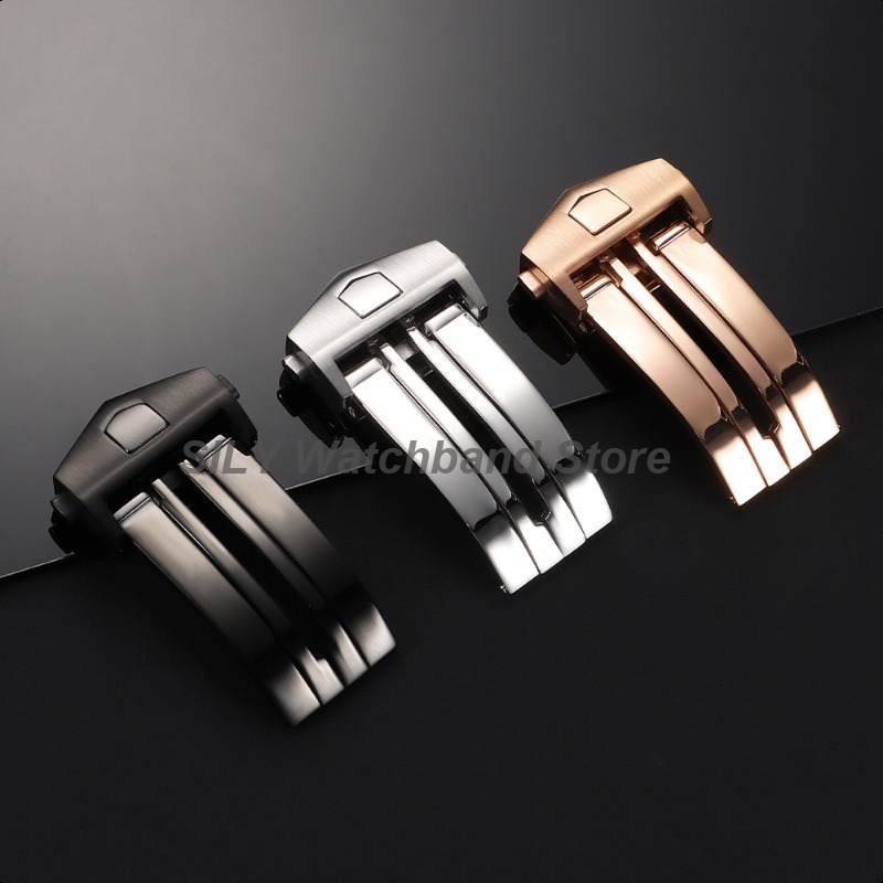 Luxury Watch News - 18mm 20mm Fibbia pieghevole in acciaio
