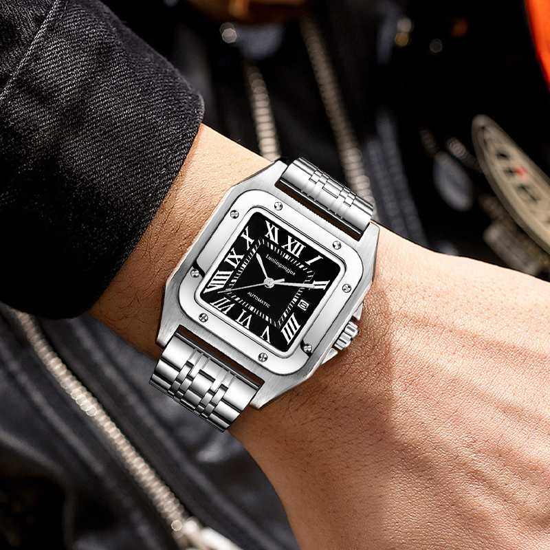 Cartier Watch Santos - Orologio meccanico automatico quadrato di lusso