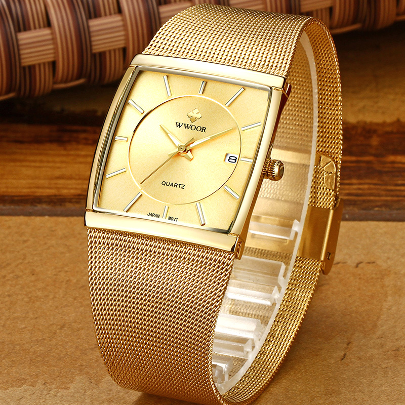 Wwoor Brand Luxury Gold Men Sq - Luxury Watch Japan Brand recensione e prezzo