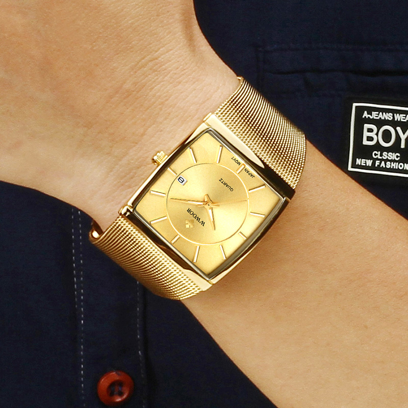 Wwoor Brand Luxury Gold Men Sq - Luxury Watch Japan Brand recensione e prezzo
